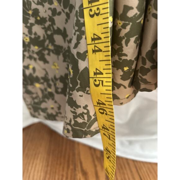 eShakti Floral Midi Length Fit and Flare Dress Womens Size 16 Black Green - Picture 9 of 10